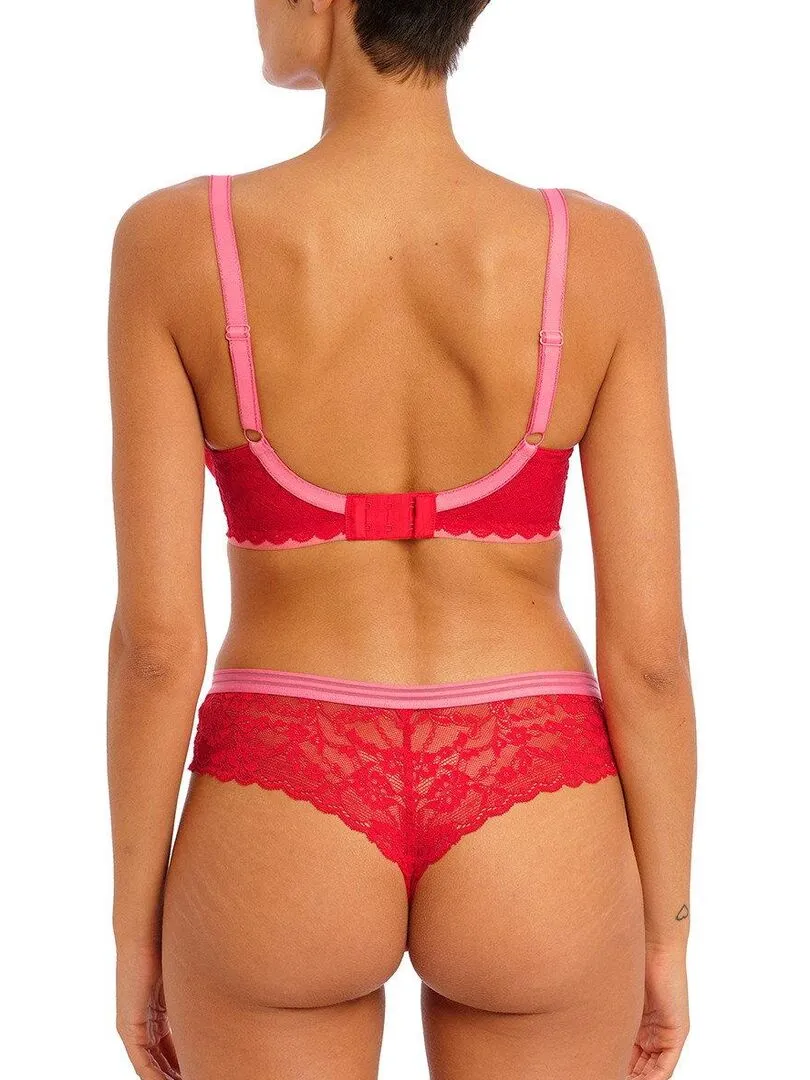 Modern Brazilian Lace String - Red