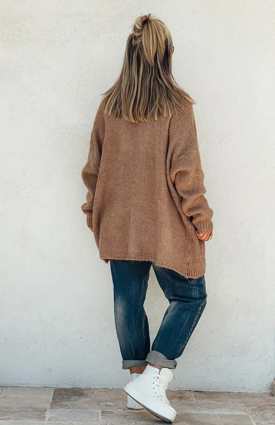 NICOLAS camel boho gilet - La Petite Boho