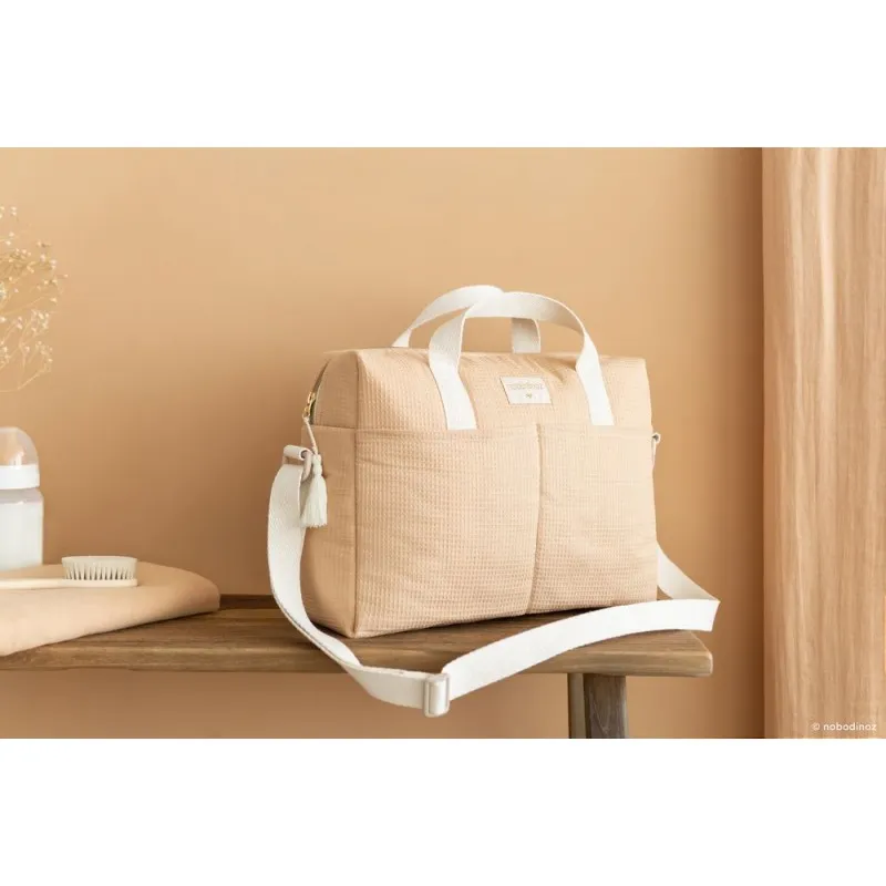 NOBODINOZ Gala Diaper Bag - Nude - Perlin Paon Paon