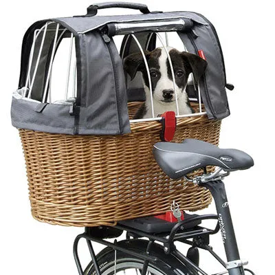 Bike basket for dogs on rear rack - GTA Doggy Plus Klickfix.