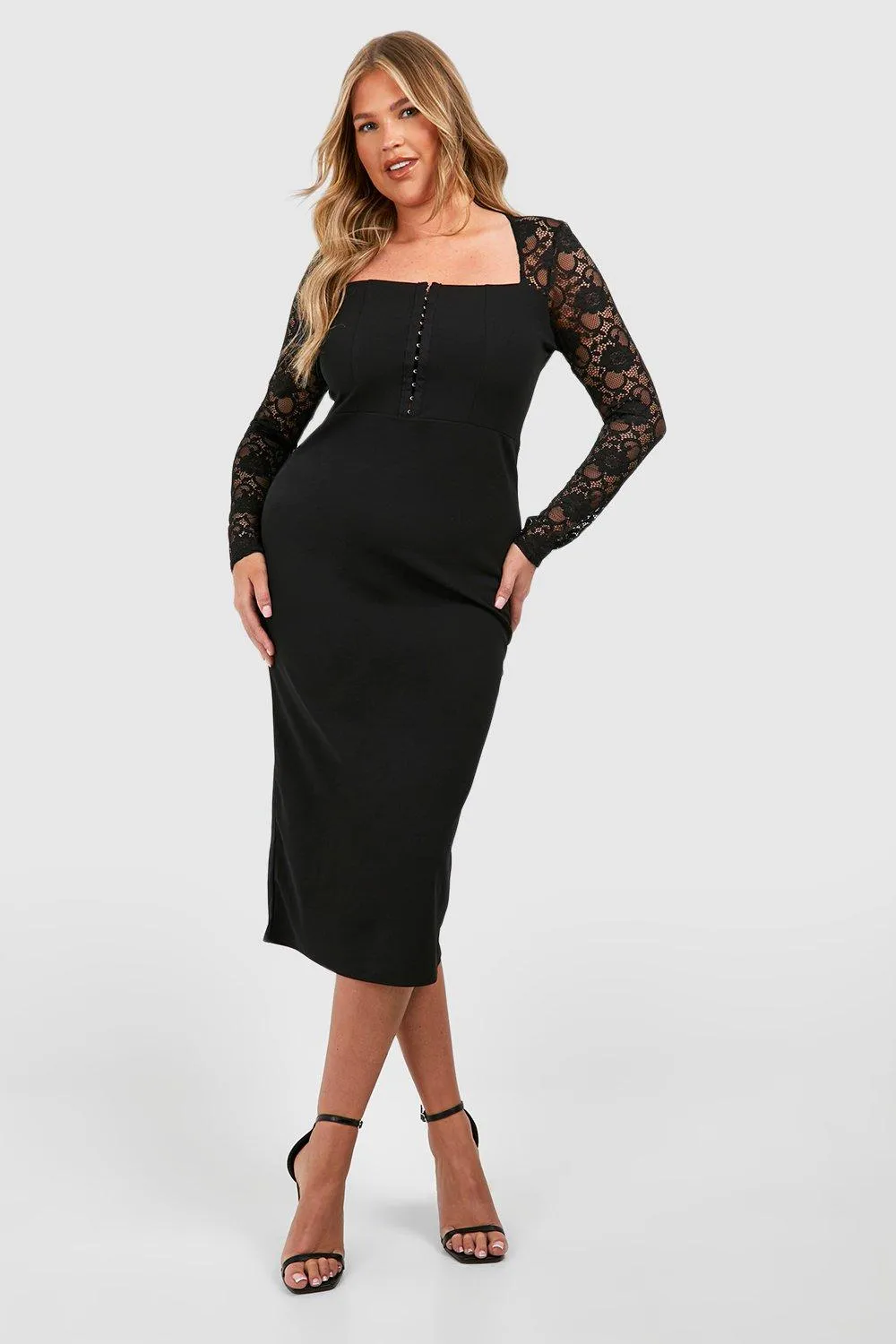 Plus Size Lace Corset Dress