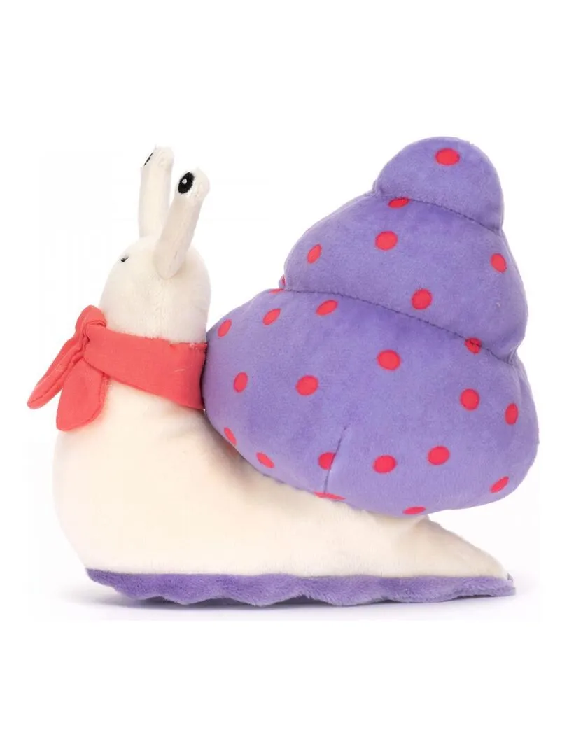 Plush Purple Snail Toy - Dimensions 12 cm x 8 cm x 15 cm - Multicolored