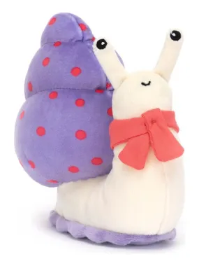 Plush Purple Snail Toy - Dimensions 12 cm x 8 cm x 15 cm - Multicolored