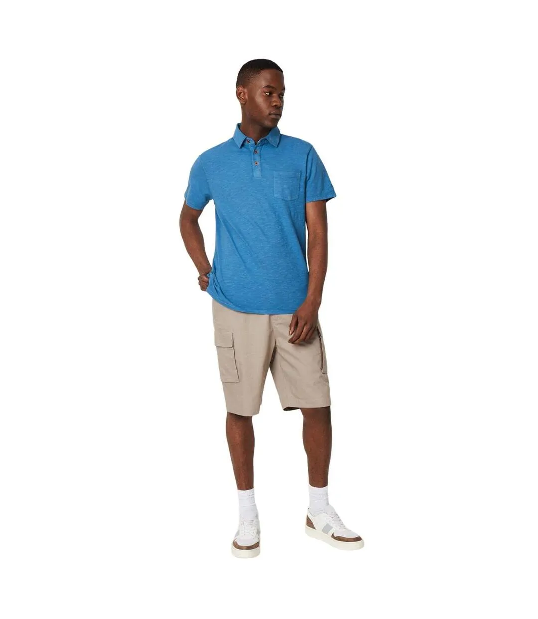 Polo homme bleu denim Maine