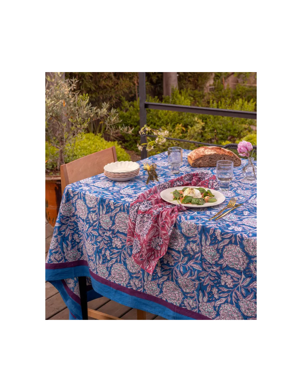 Printed Table Runner Cyclades - Bindi Atelier.