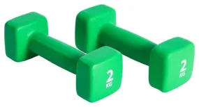 Pure2Improve Neoprene Green Dumbbell Set 2x2 kg