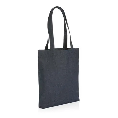 Recycled Denim Tote Bag Promotion - Eco-Friendly Shopping Bag - AYLA - vertlapub