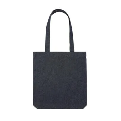 Recycled Denim Tote Bag Promotion - Eco-Friendly Shopping Bag - AYLA - vertlapub