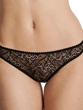 Recycled Lace String by EmmaUp - Black