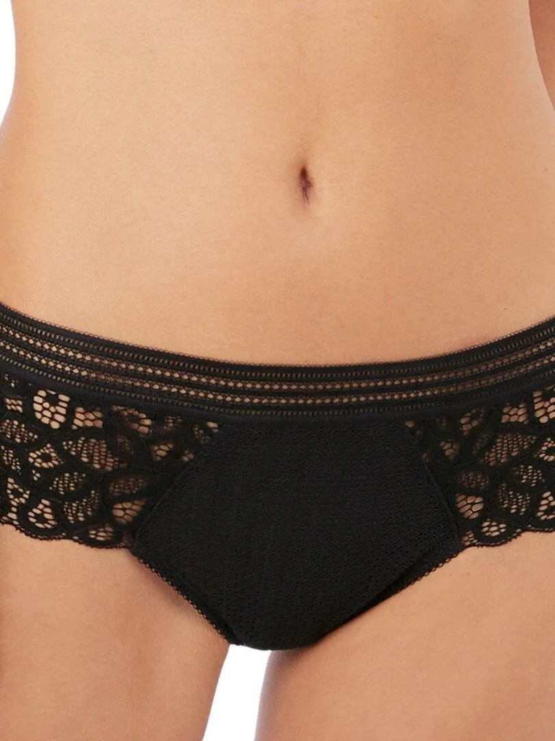 Refined Black Lace String Lingerie