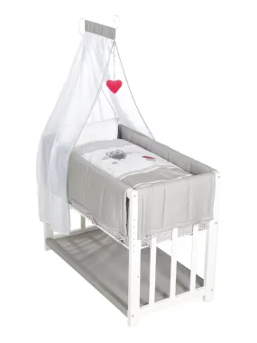 ROBA Co-sleeping Cradle Adam And Eve 4-in-1 + Complete Setup - White