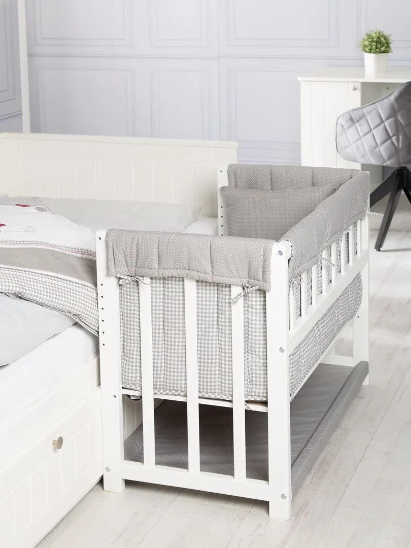 ROBA Co-sleeping Cradle Adam And Eve 4-in-1 + Complete Setup - White