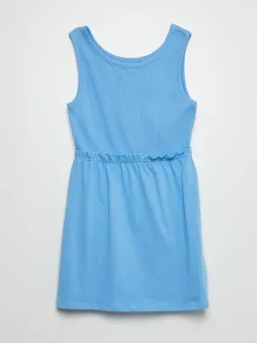 Robe côtelée sans manches - Bleu