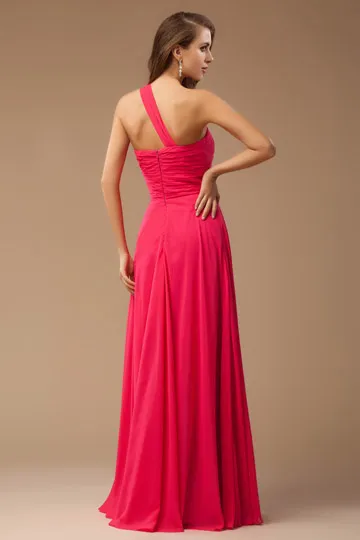 Asymmetric Strapless Gala Gown with Rhinestone Embellishments in Chiffon - Robedesoireelongue.fr