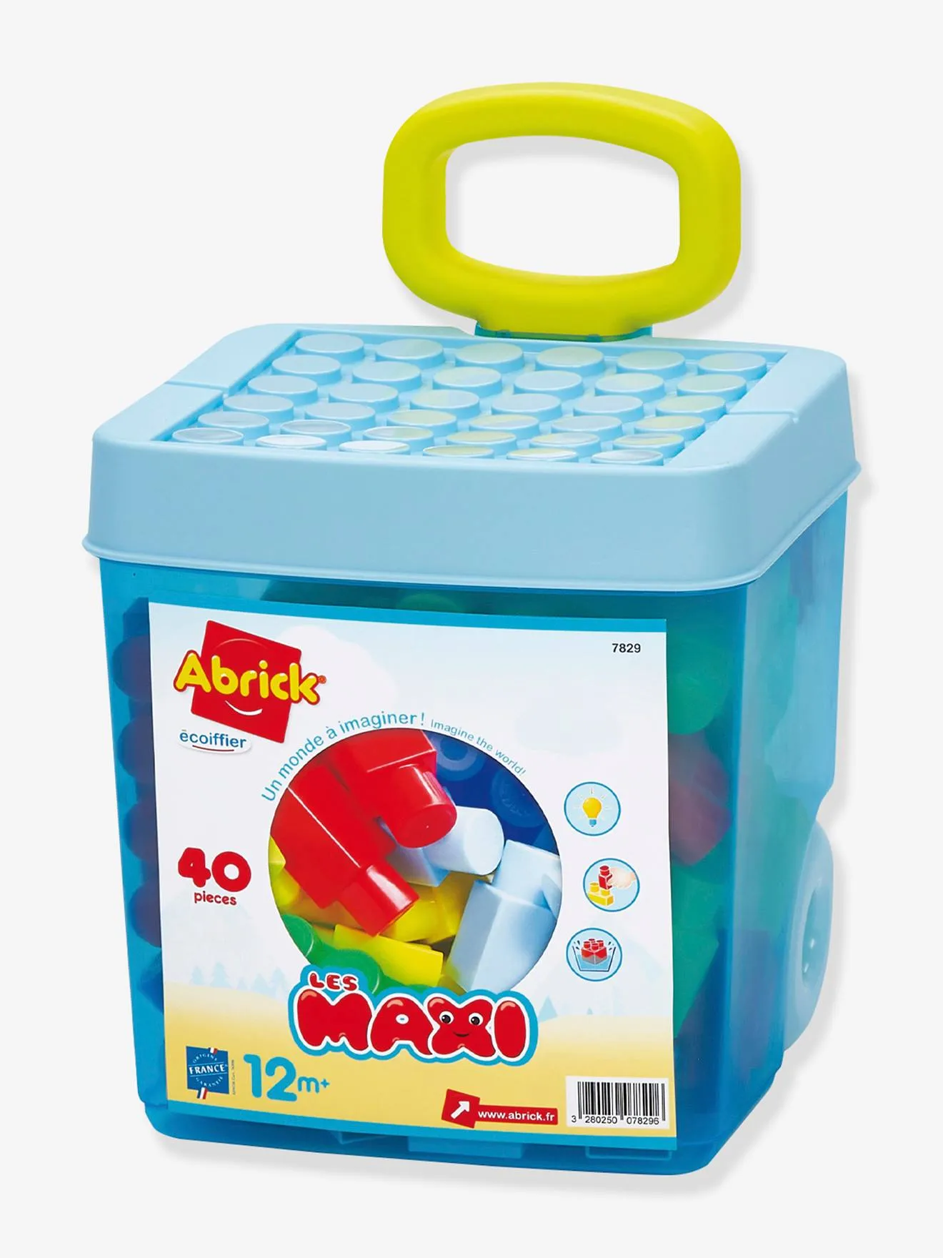 40-piece Rolly Bricks - The Maxi - Ecoiffier Blue - Ecoiffier