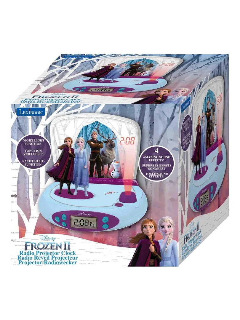 Frozen Princess Elsa and Anna 3D Projection Alarm Clock with Magical Sounds - N/A