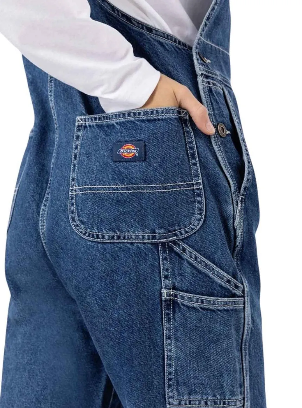 Denim Blue Dickies Classic Overalls for Women