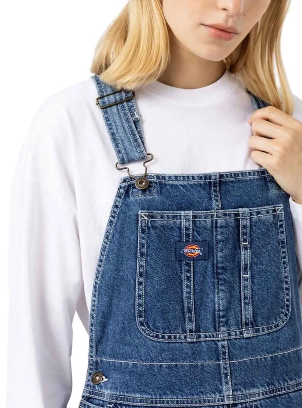 Denim Blue Dickies Classic Overalls for Women