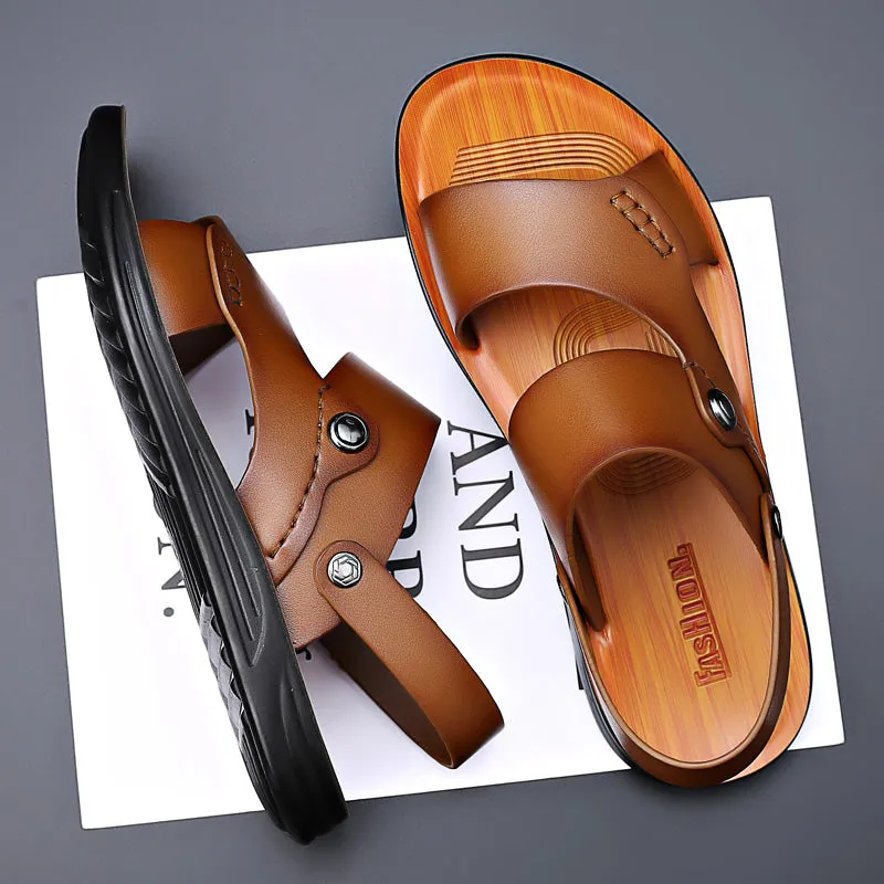 Men's Leather Outdoor Sandals - Zembla