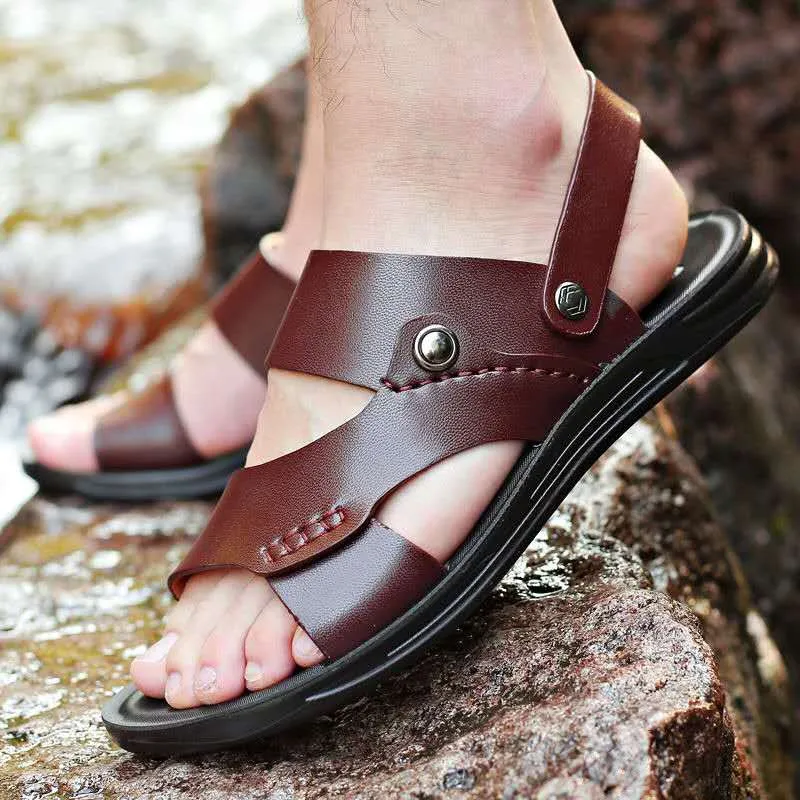 Men's Leather Outdoor Sandals - Zembla