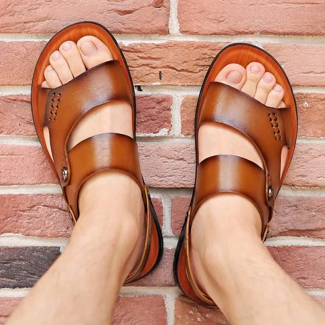 Men's Leather Outdoor Sandals - Zembla