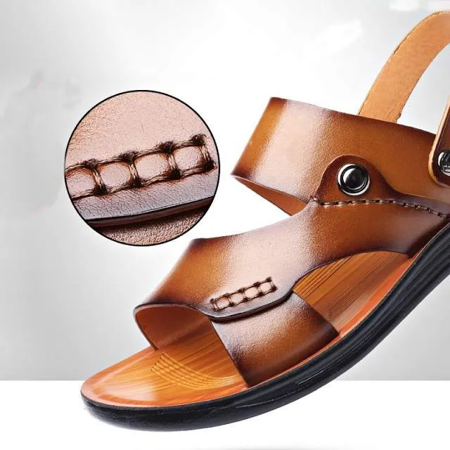 Men's Leather Outdoor Sandals - Zembla