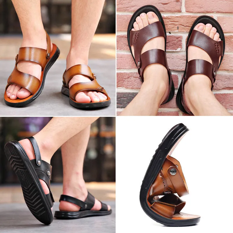 Men's Leather Outdoor Sandals - Zembla