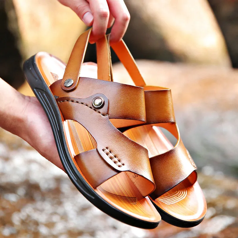 Men's Leather Outdoor Sandals - Zembla