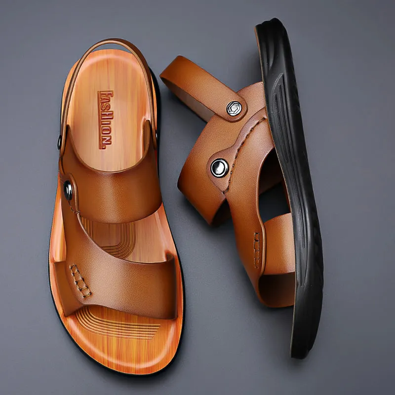 Men's Leather Outdoor Sandals - Zembla