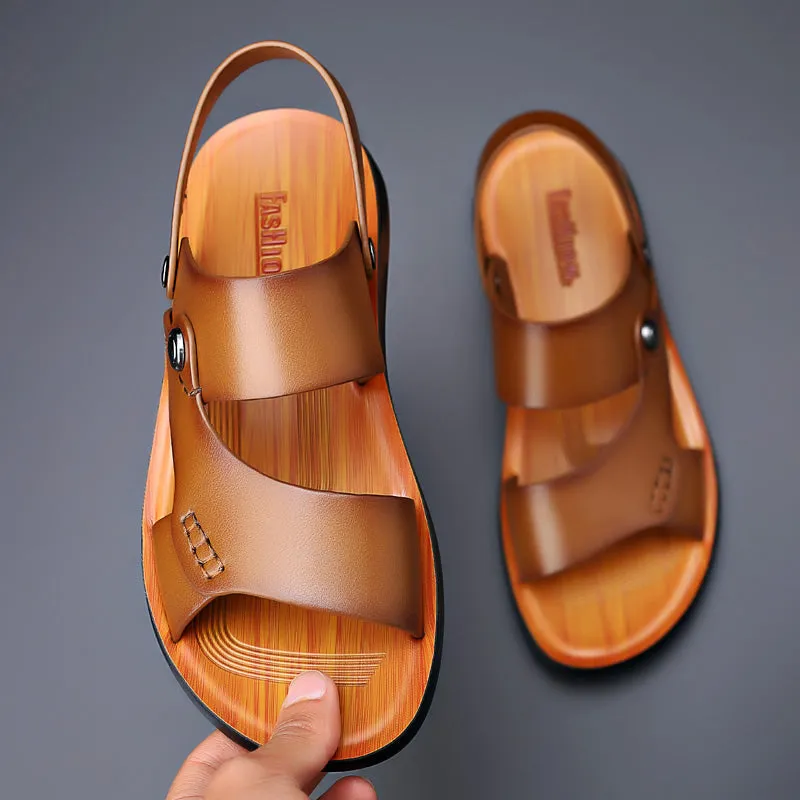 Men's Leather Outdoor Sandals - Zembla