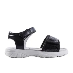 Sandales noires pour enfants de Grenier le noir