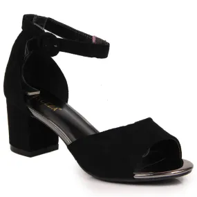 Vinceza women's black sandals on post black