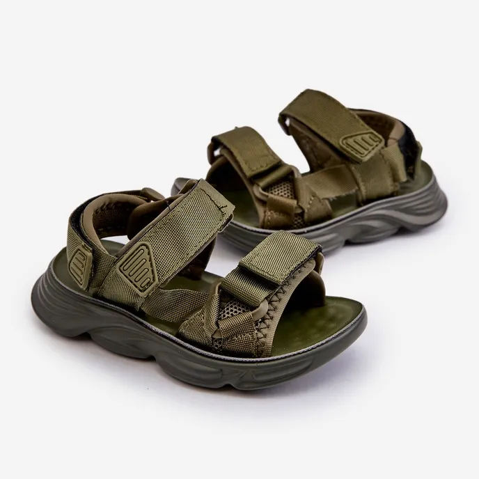 Sandales pour enfants avec fermeture velcro, vert Orretta