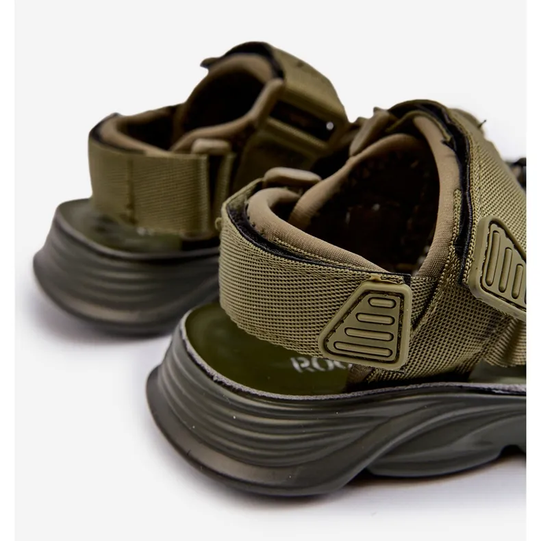 Sandales pour enfants avec fermeture velcro, vert Orretta