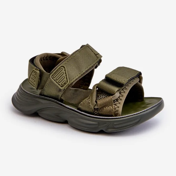 Sandales pour enfants avec fermeture velcro, vert Orretta