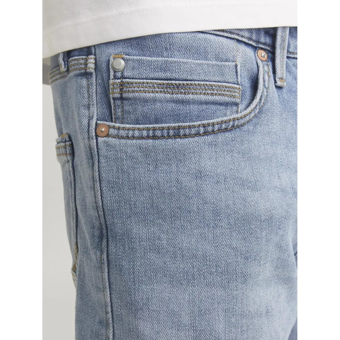 Casual blue denim cotton men's short | 3 Suisses