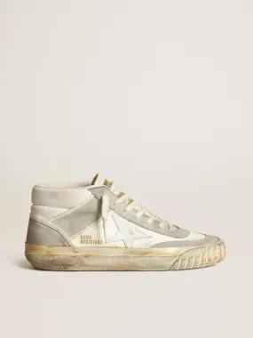 Golden Goose Women's Mid Star Sneakers Grey Suede and White Leather Star