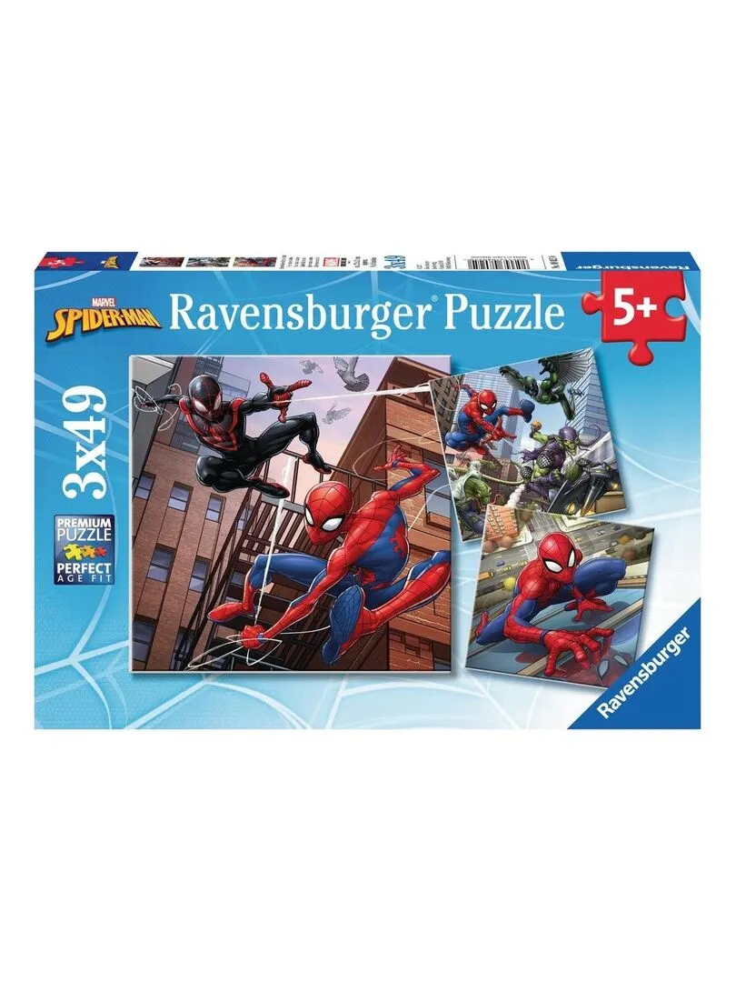 Spider-Man 3x49 piece jigsaw puzzle - Action-packed scene