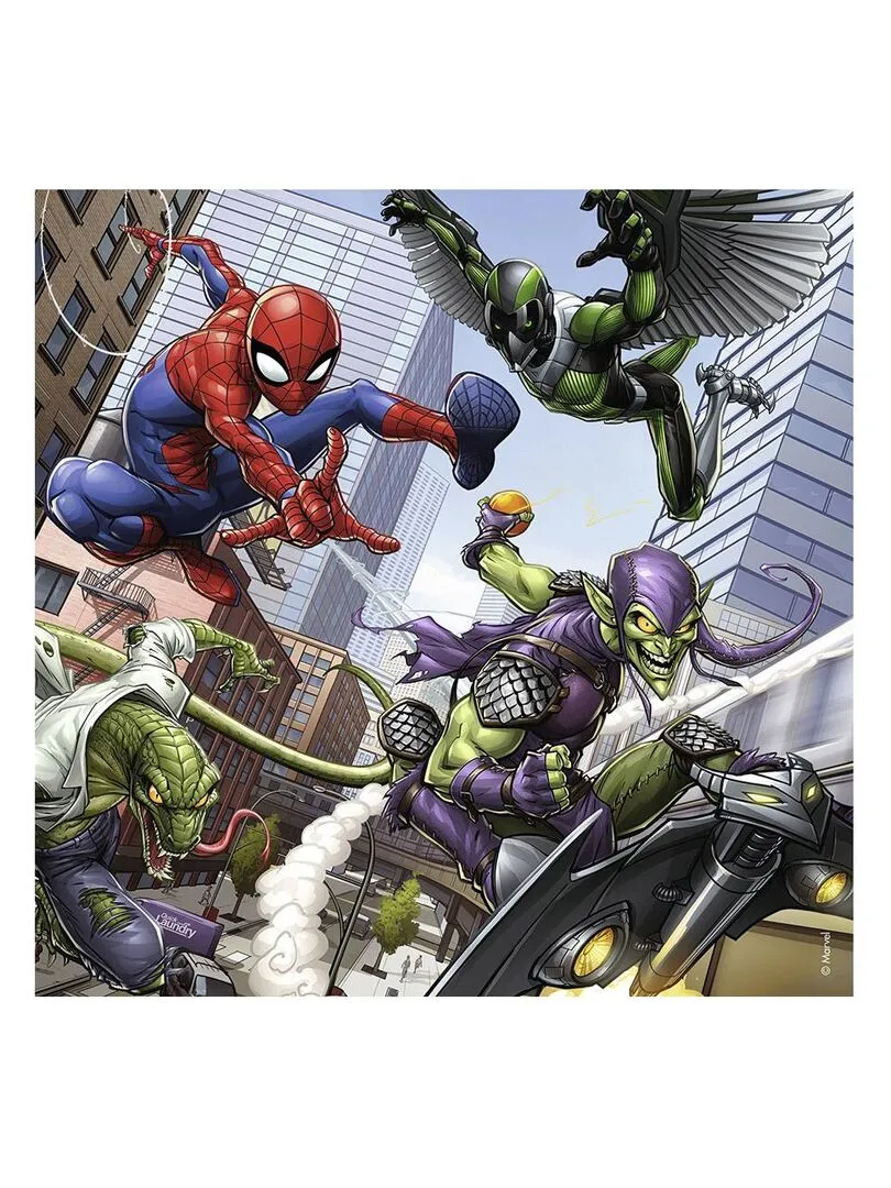 Spider-Man 3x49 piece jigsaw puzzle - Action-packed scene