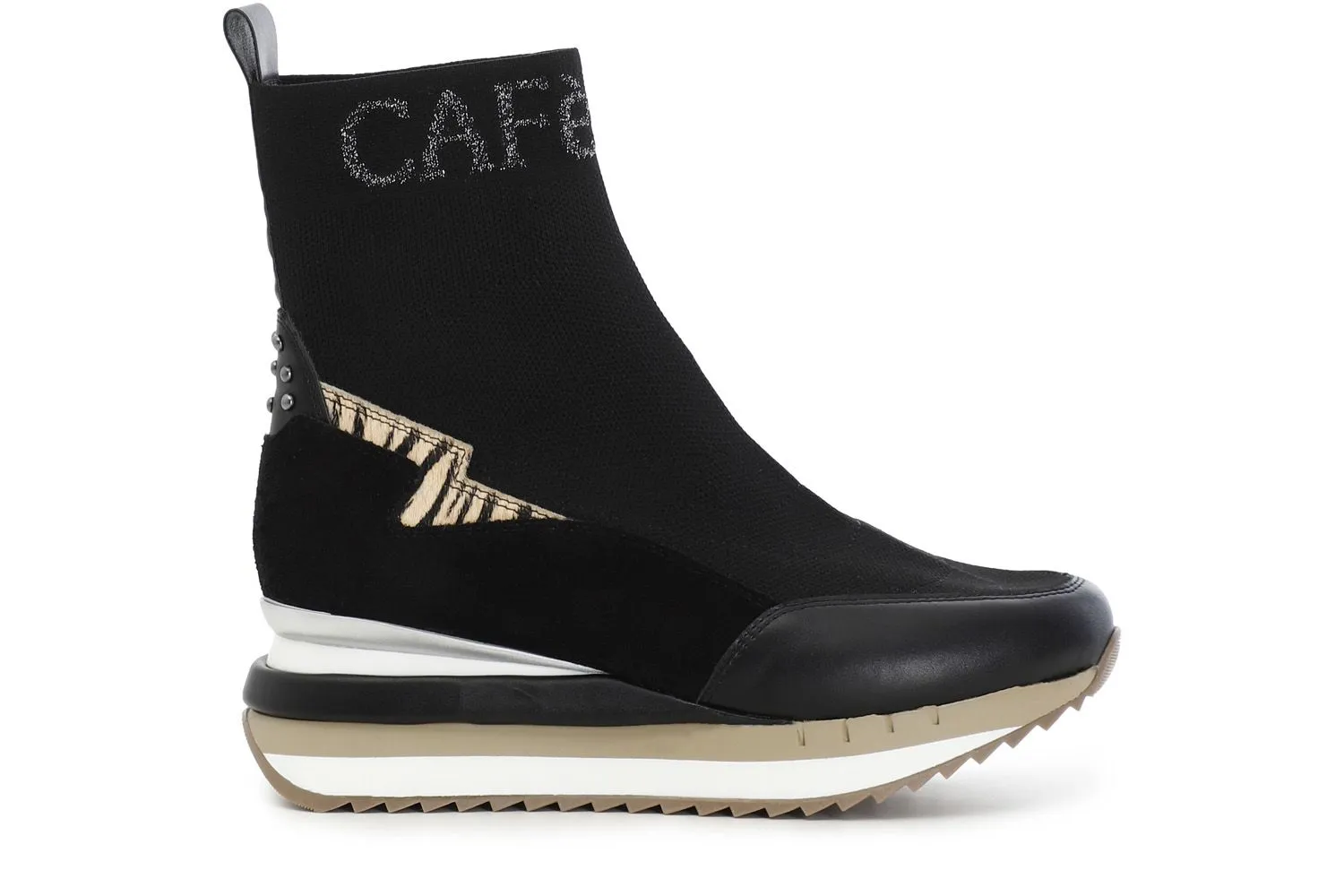 Stretch Knit Ankle Boots - CafèNoir