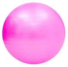 Swiss Ball Fitness Ball Gymnastics Pilates Yoga Back Strengthening Ball with Pump - Pink 65 cm Diameter Size S.