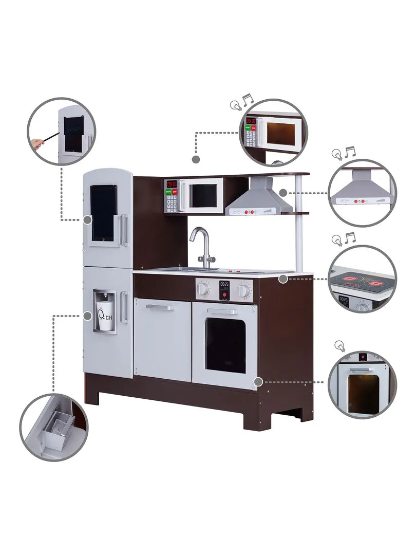 Teamson Kids Wooden Play Kitchen with Light and Sound Effects - N/A