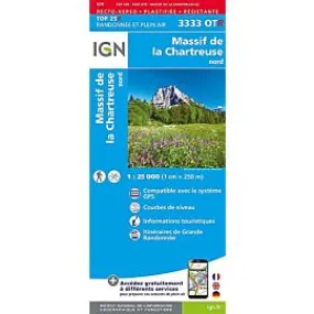 TOP25R 3333OTR CHARTREUSE NORD 1 25 000