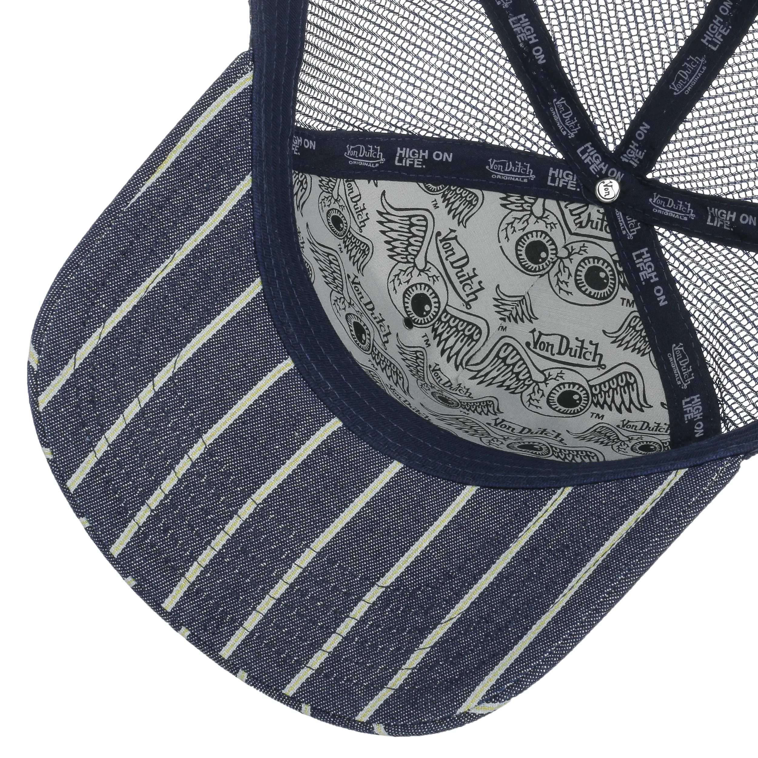 Von Dutch Denim Stripes Trucker Cap --> Online Hats, Caps & Beanies Shop ► Chapeaushop