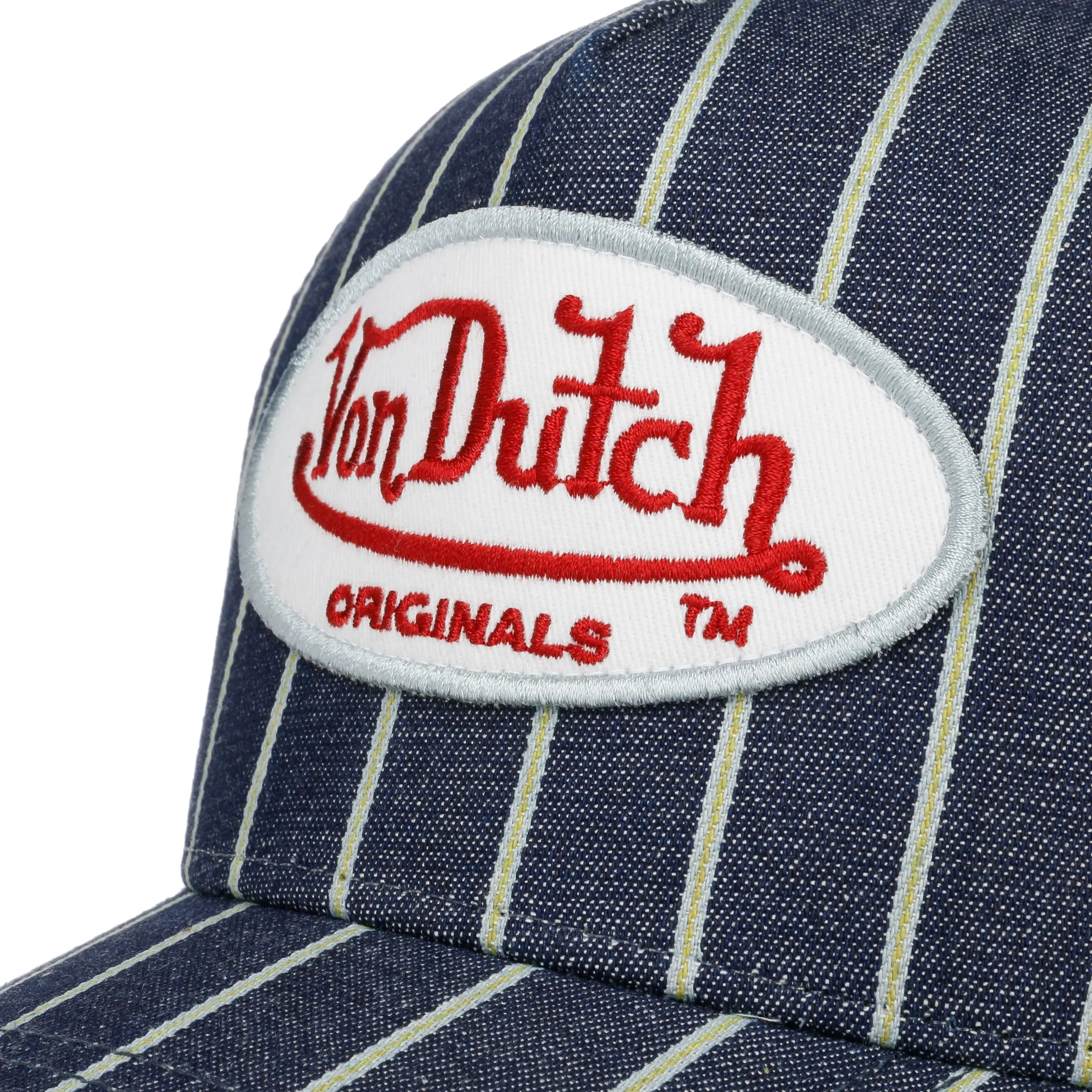 Von Dutch Denim Stripes Trucker Cap --> Online Hats, Caps & Beanies Shop ► Chapeaushop