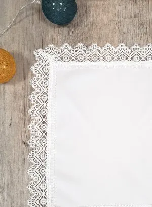 White lace handkerchief