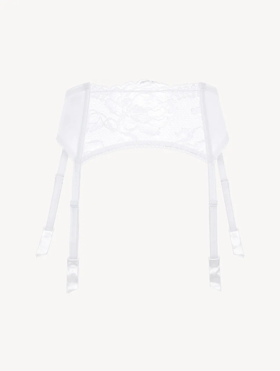 White lace suspender belt