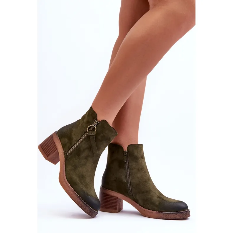 Women's Classic Suede Boots, Lime Green