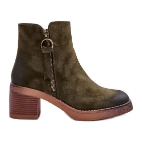 Women's Classic Suede Boots, Lime Green