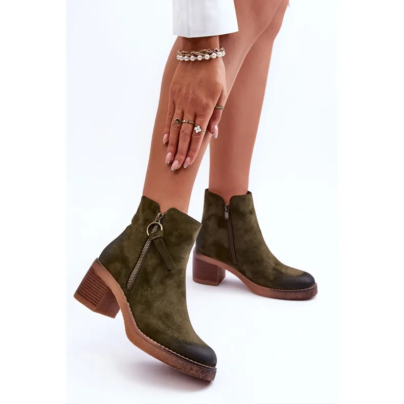 Women's Classic Suede Boots, Lime Green